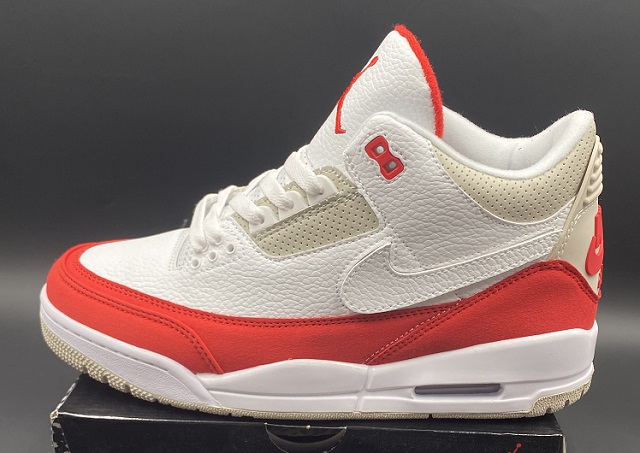 Air Jordan 3 Cement White Red Beige